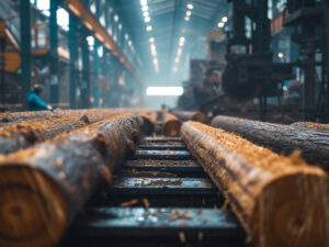 Kłody i&nbsp;dłużyce z&nbsp;drewna iglastego